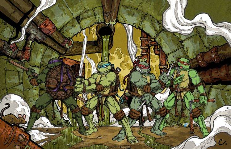 Teenage Mutant Ninja Turtles, Warrior, Cartoon HD Wallpaper Desktop Background