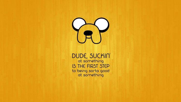 anime, Yellow, Quote, Jake the Dog, Cartoon, Adventure Time HD Wallpaper Desktop Background