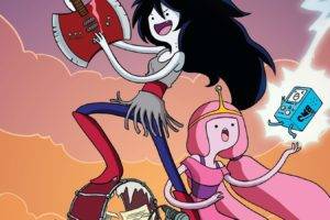 Adventure Time, Cartoon Network, Marceline, Marceline the vampire queen, Princess Bubblegum, BMO