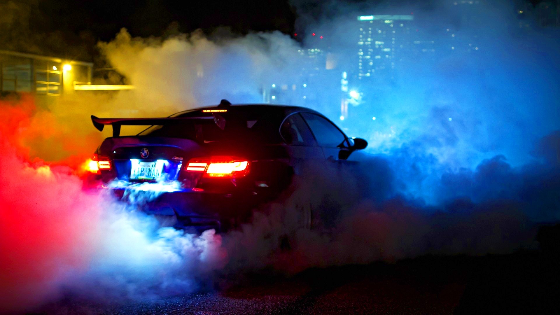 BMW, Smoke, Car Wallpaper