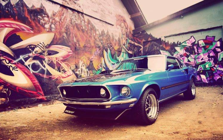graffiti, Ford Mustang HD Wallpaper Desktop Background