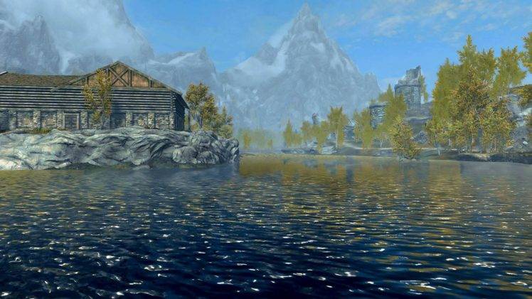 The Elder Scrolls V: Skyrim, Lake HD Wallpaper Desktop Background