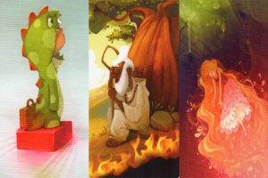 dixit, Fire, Wall, Owl, Wood, Arrow, Villages, Dual monitors, Multiple display, Colorful, Windmill