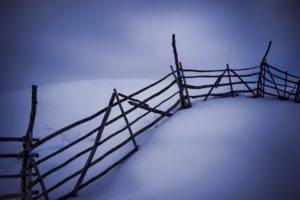 fence, Cold, Snow, Ice, Winter, Landscape