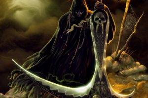Grim Reaper, Skull, Fantasy art