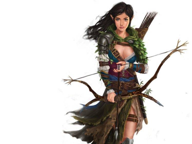 archer, Fantasy art, Bow, Fantasy girl HD Wallpaper Desktop Background