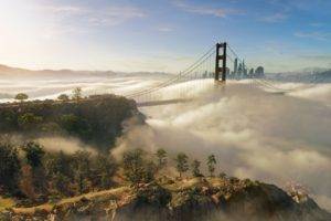 Watch Dogs 2, In game, Golden Gate Bridge, San Francisco, Clouds