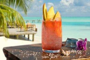 cocktails, Drinking glass, Tropical, Beach