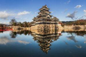 Matsumoto Castle, Architecture, Japan, Reflection
