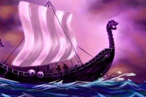 Vikings, Fantasy art, Artwork, Boat