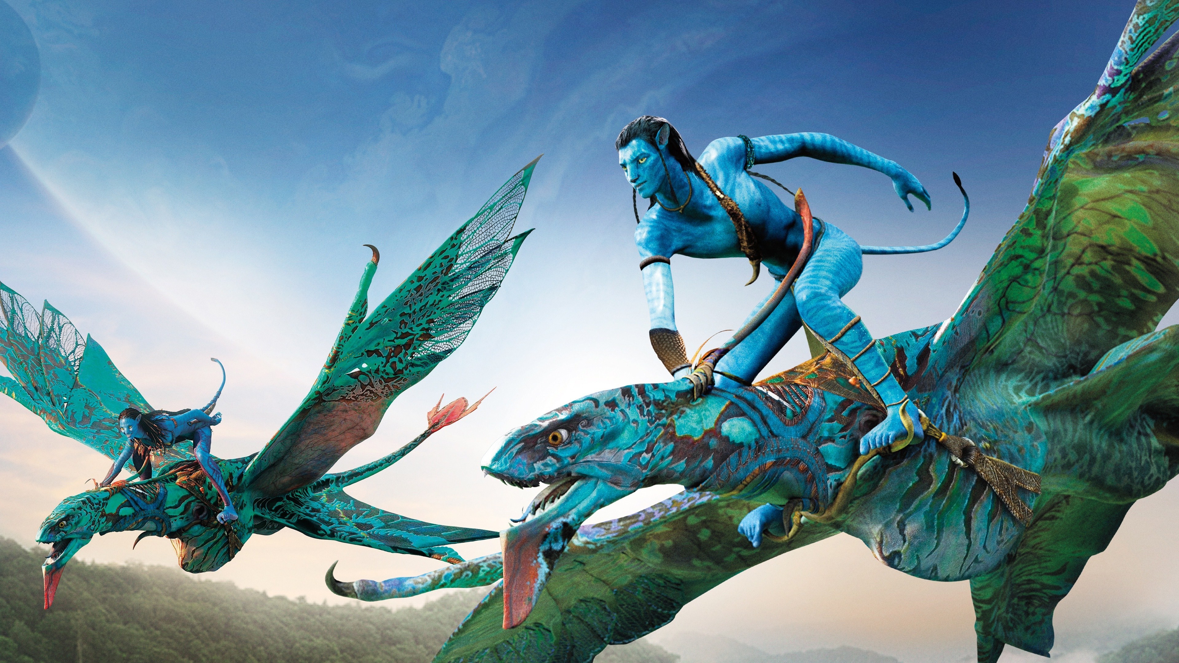 Jake Sully, Neytiri, Avatar, 3D Wallpaper
