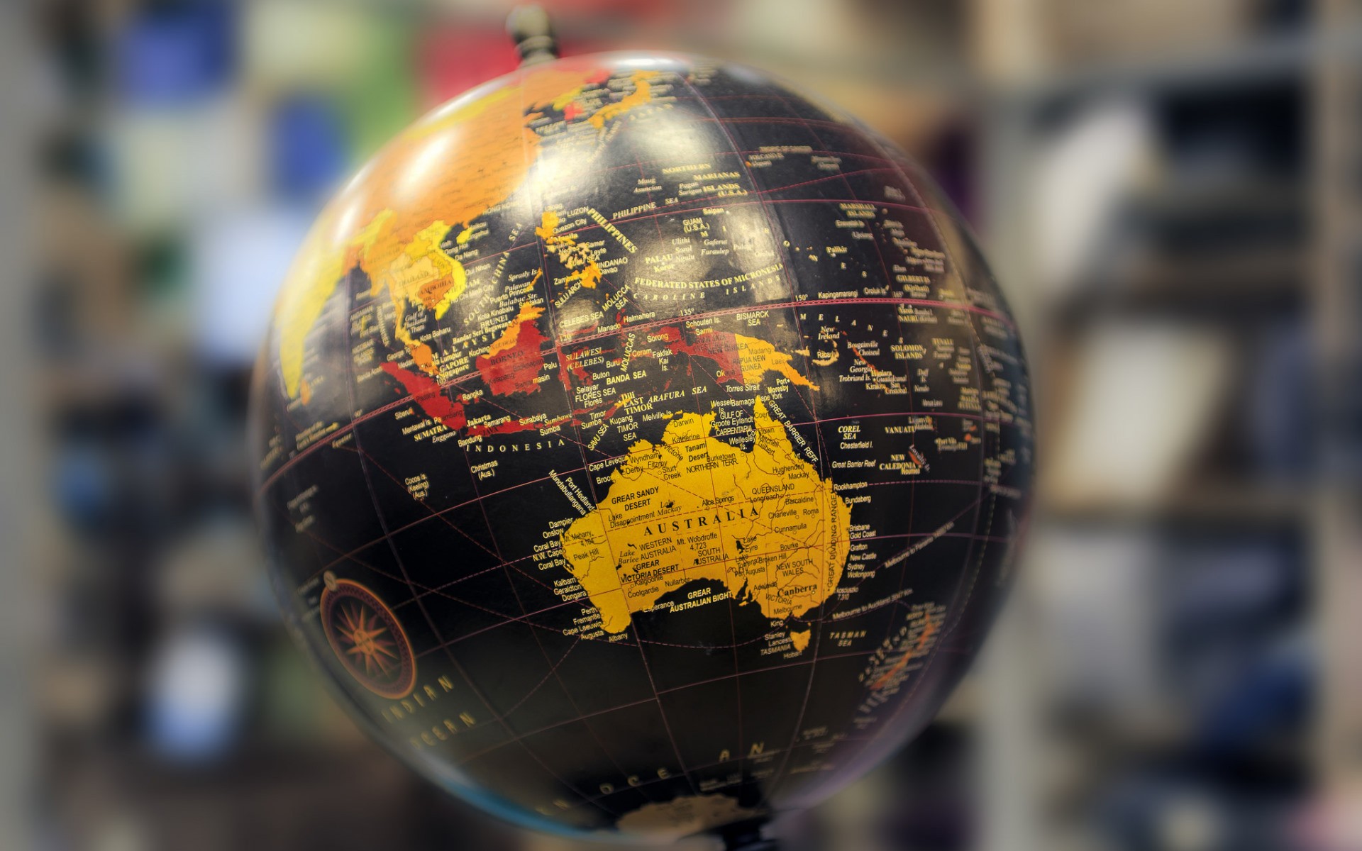globes, Australia, Continents Wallpaper