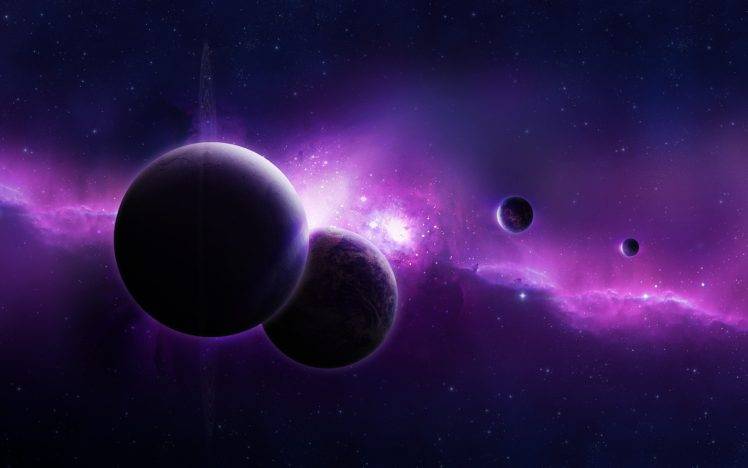 Purple Space Galaxy Background