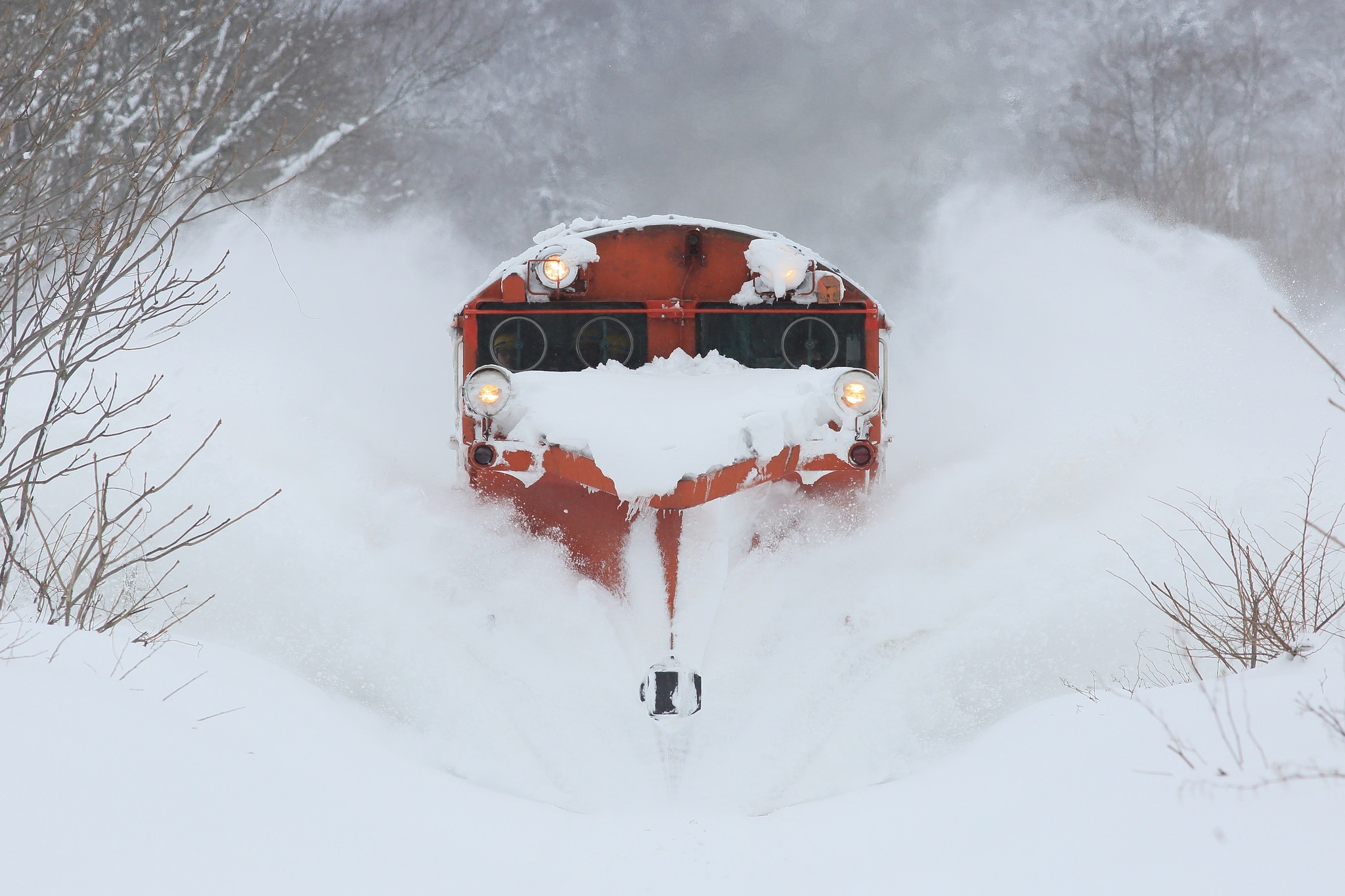 train, Winter, Snow, Ice, Vehicle, Snowplow Wallpaper
