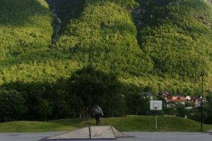 Norway, Skateboard, School, Trees, Nature, Sport