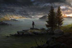landscape, Artwork, The Elder Scrolls V: Skyrim, Fantasy art