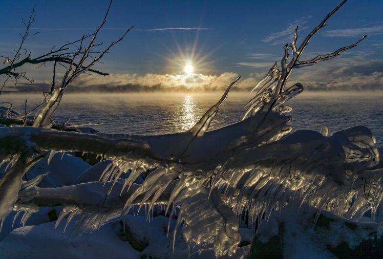 winter, Ice, Sun, Landscape, Nature, Snow HD Wallpaper Desktop Background