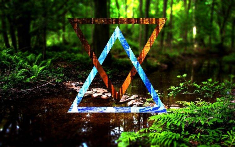 abstract, Forest, Triangle, Digital art, Nature HD Wallpaper Desktop Background