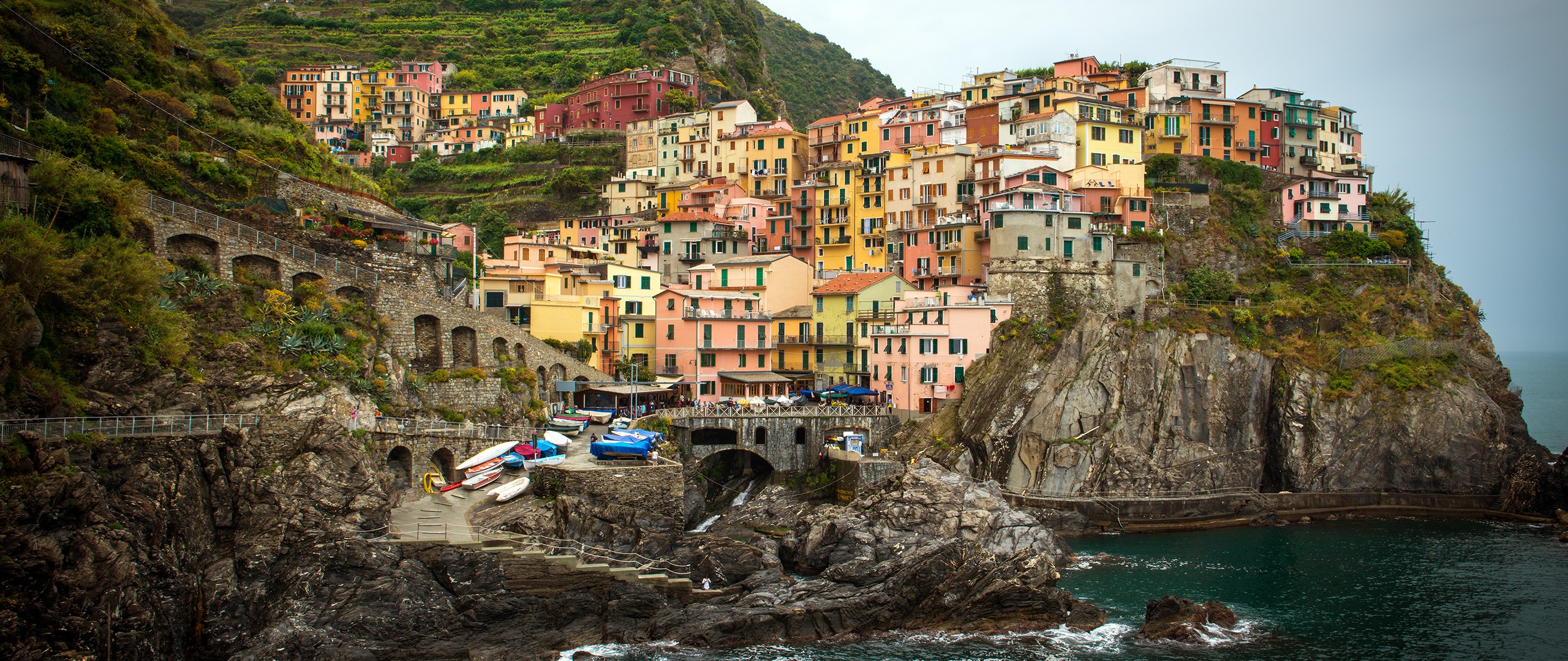 cityscape, Dock, Manarola, Italy, Town, Cinque Terre Wallpapers HD ...