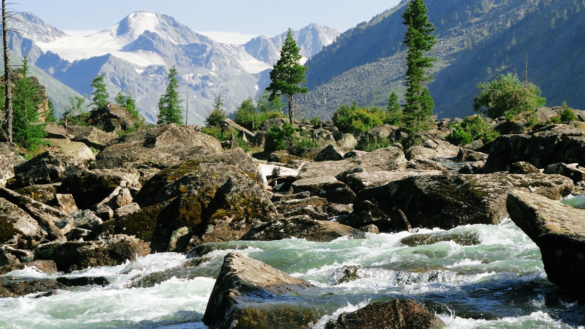 river, Rocks, Mountains, Water, Landscape Wallpaper