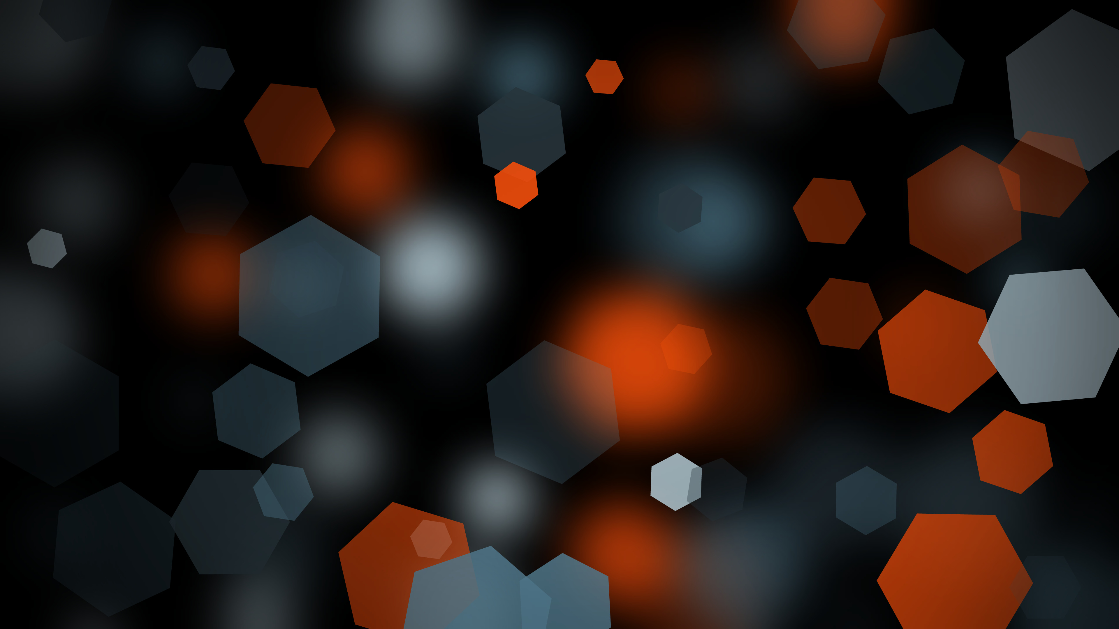 abstract, Digital art, Depth of field, Hexagon Wallpaper