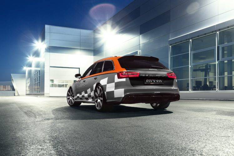 vehicle, Car, Audi, Audi RS6 Avant, Rear view, Combi, Lights HD Wallpaper Desktop Background