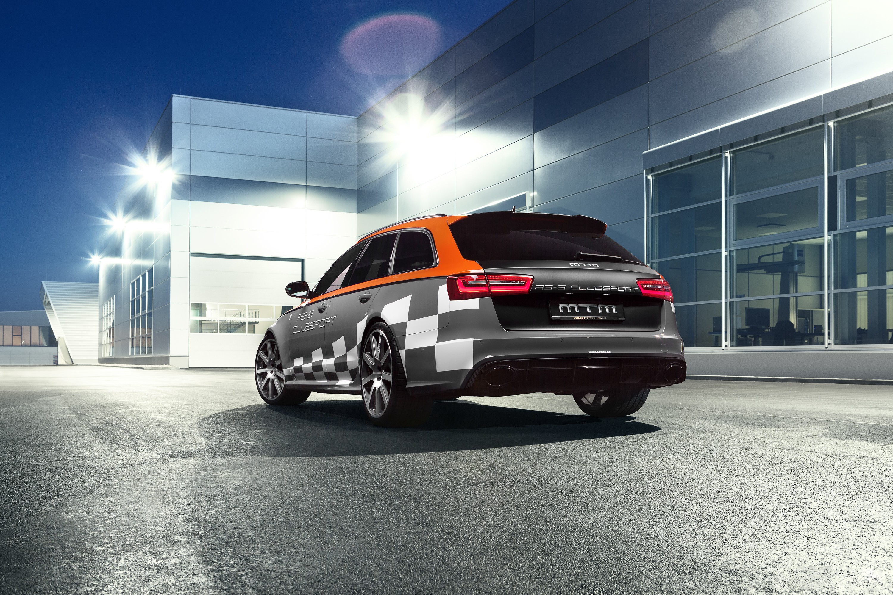 vehicle, Car, Audi, Audi RS6 Avant, Rear view, Combi, Lights Wallpaper