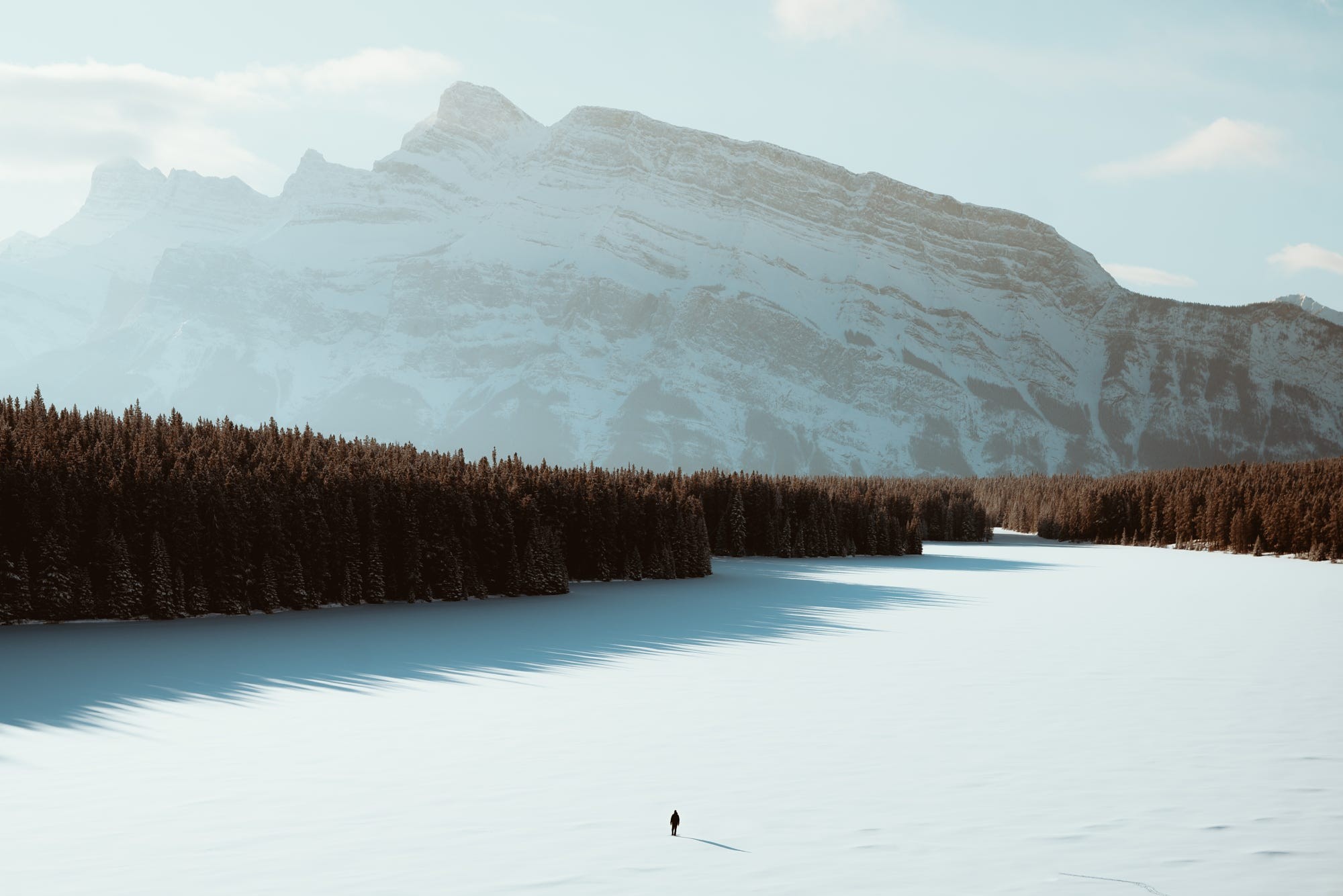 landscape, Mountains, White, Sun, Sun rays, Canada, Banff National Park Wallpaper