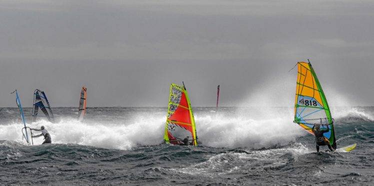 sport, Sea, Sky, Water, Sports, Windsurfing HD Wallpaper Desktop Background