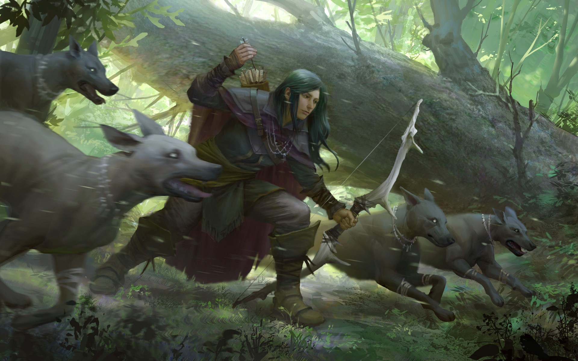 warrior, Archer, Fantasy art Wallpaper