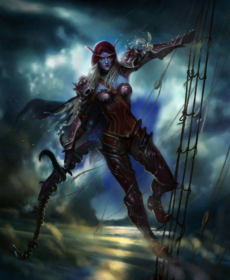warrior, Archer, Elves, Sylvanas Windrunner, Fantasy art HD Wallpaper Desktop Background