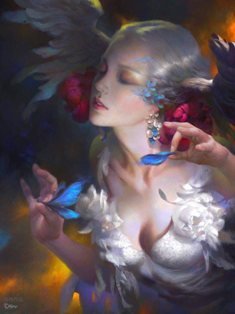 fantasy art, Angel HD Wallpaper Desktop Background