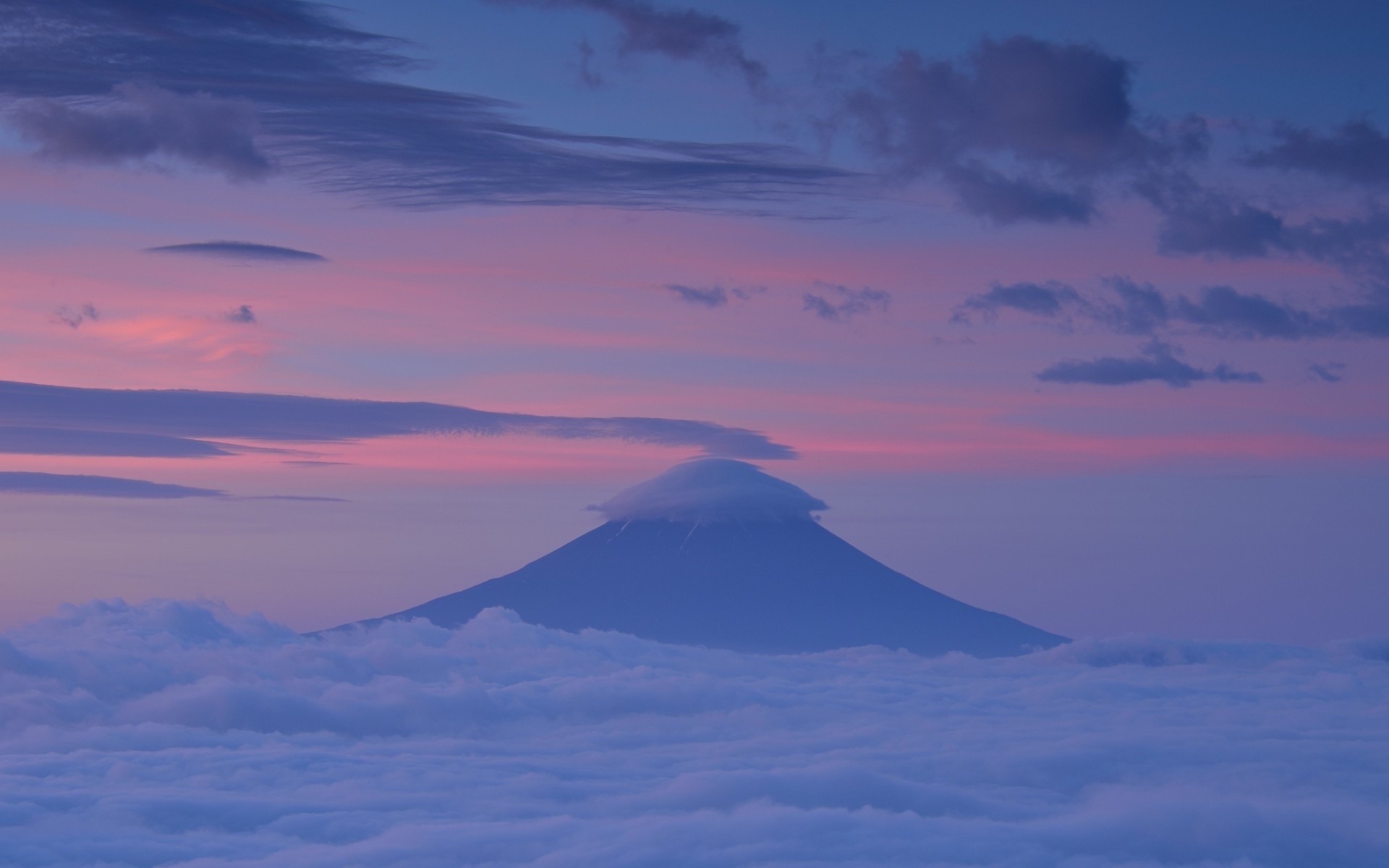 nature, Landscape, Japan, Asia, Clouds, Mountains, Mount Fuji, Sunset Wallpaper