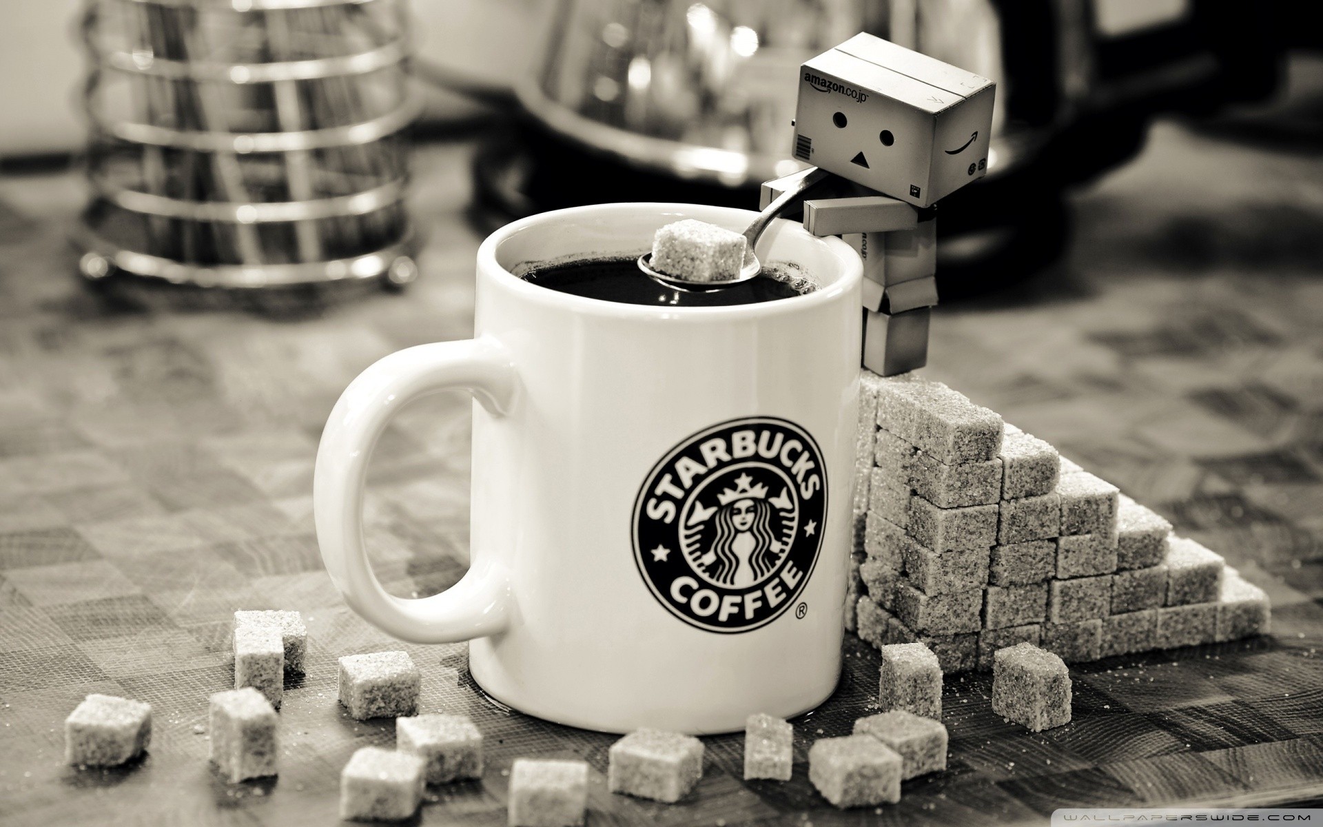 Danbo, Coffee, Starbucks, Sugar, Amazon Wallpaper