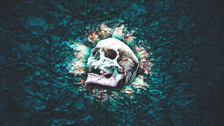 skull, Skull and bones, Abstract, Pattern, Texture, Colorful HD Wallpaper Desktop Background