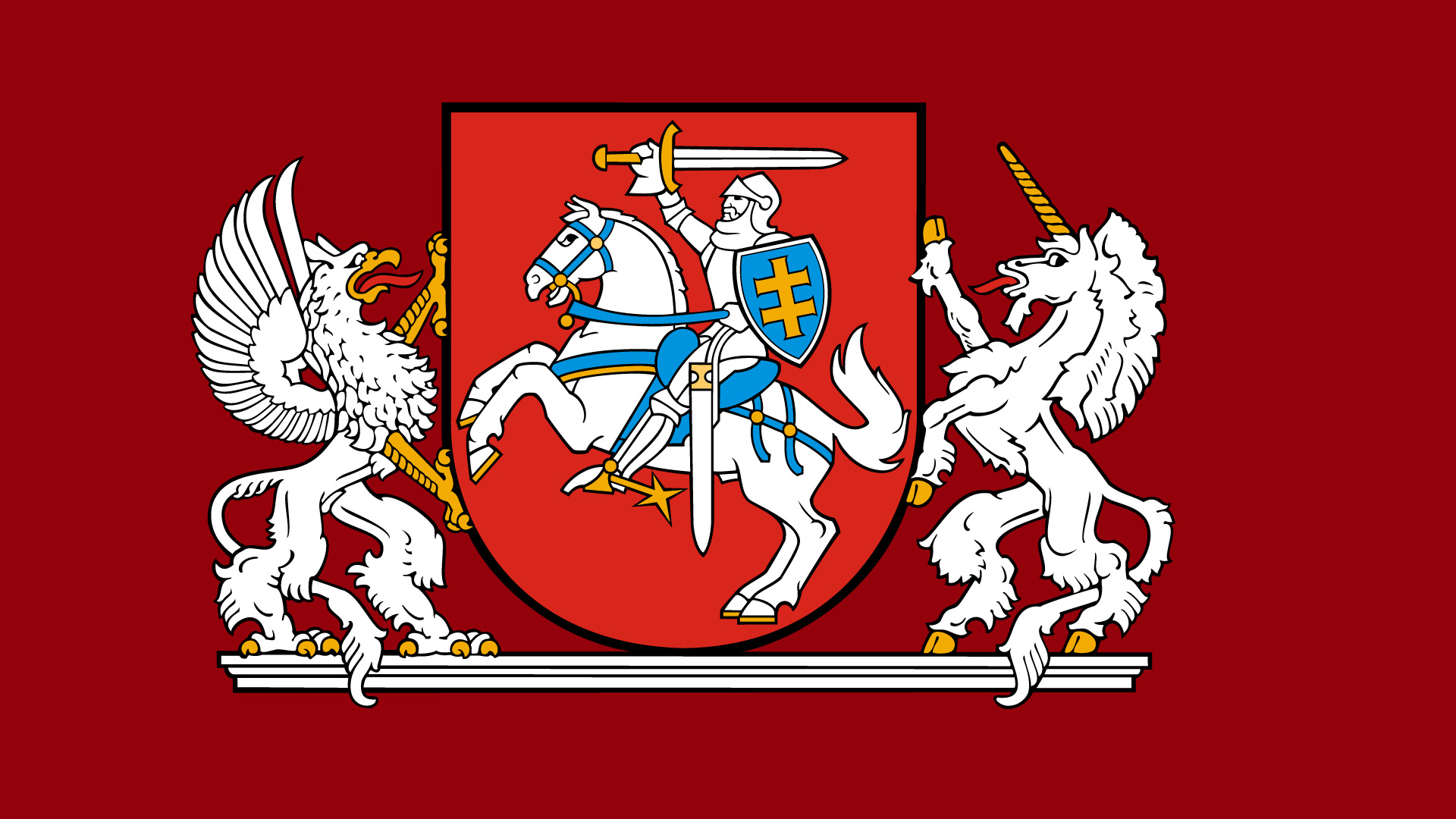 horseman, Lithuania, Coat of arms, Flag Wallpaper