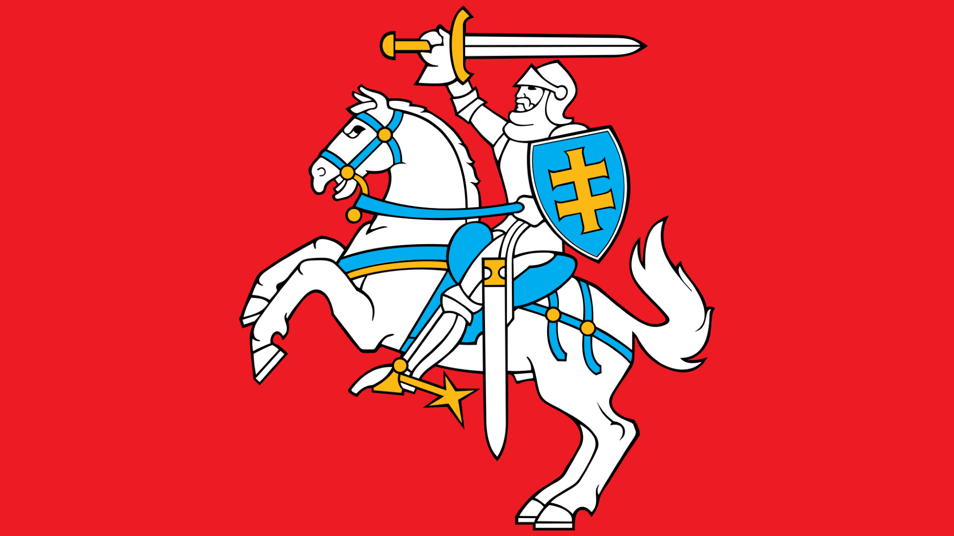 horseman, Lithuania, Coat of arms, Flag Wallpaper