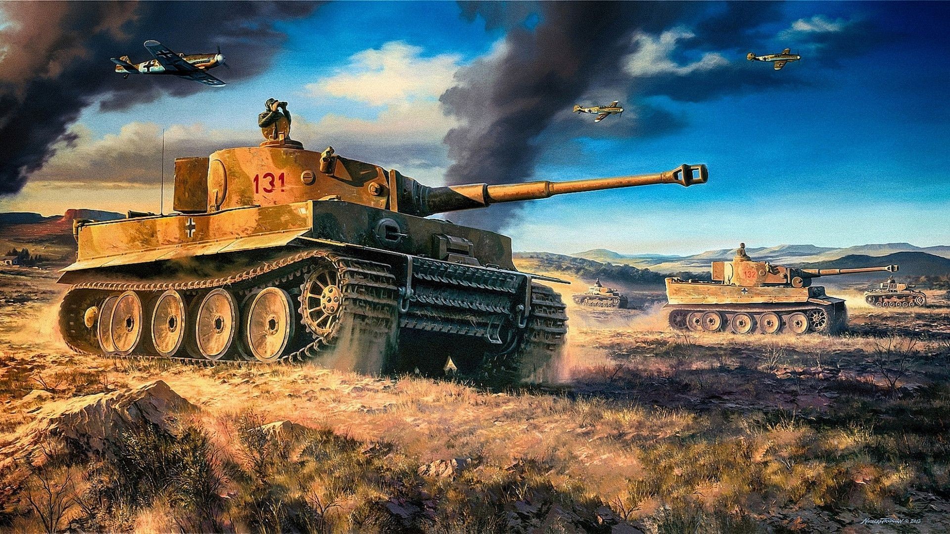 tank, War, Tiger 131 Wallpaper