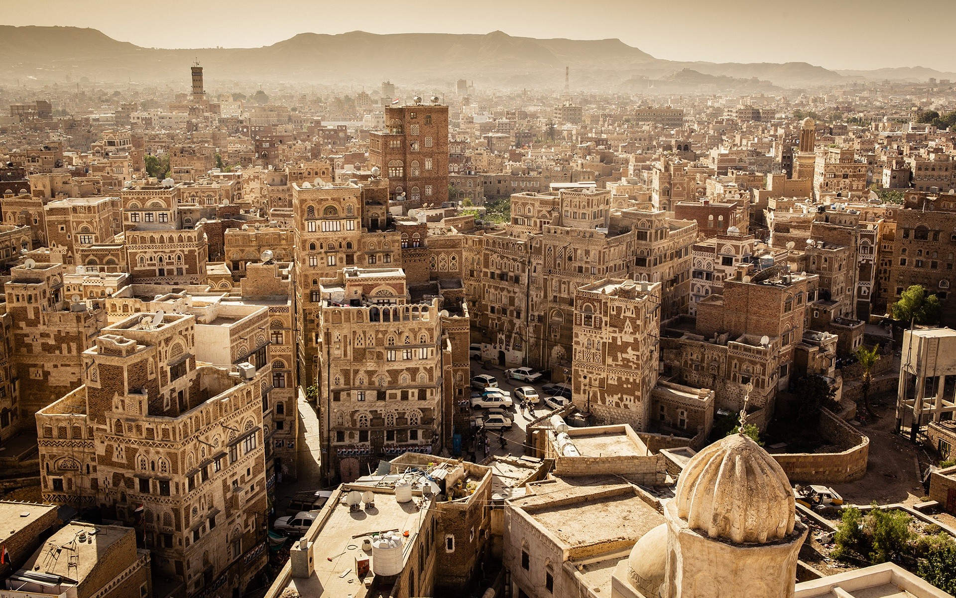 Yemen, Sanaa, City, Cityscape, Building, Old building Wallpaper