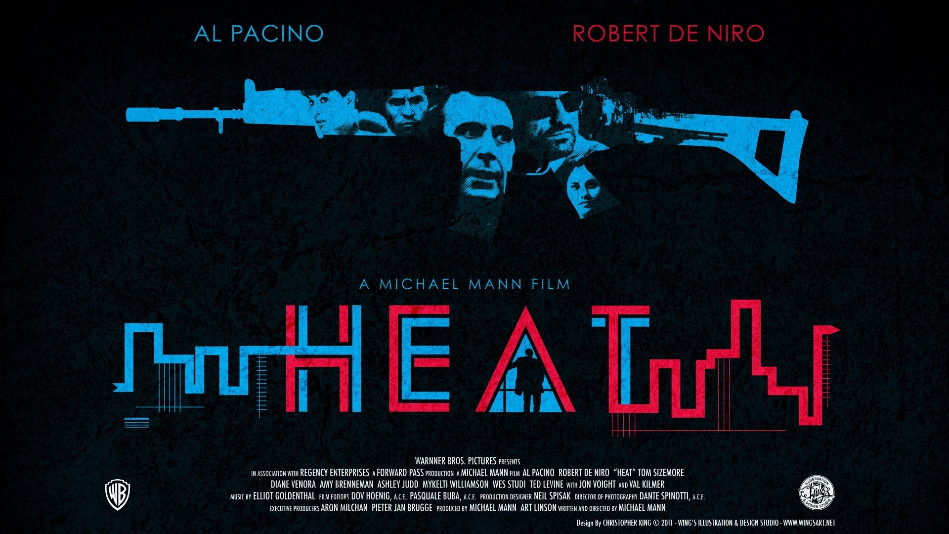 Al Pacino, Robert de Niro, Heat, Heat movie, Heat (movie) Wallpaper