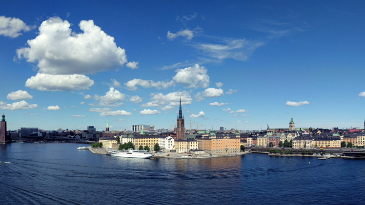 Stockholm, Cityscape, Sea, Water, Sweden, Capital, Europe, Blue HD Wallpaper Desktop Background
