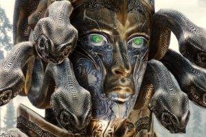 fantasy art, Mask, Medusa, The Elder Scrolls V: Skyrim
