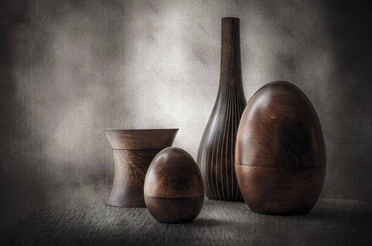 vases, Wood HD Wallpaper Desktop Background