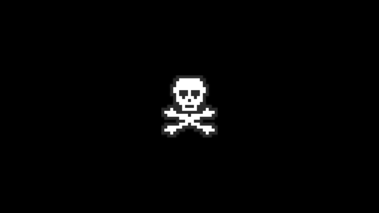 pirates, Pixel art, Pixels, Skull, Skull and bones HD Wallpaper Desktop Background