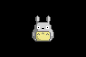 pixel art, Pixels, Totoro, My Neighbor Totoro