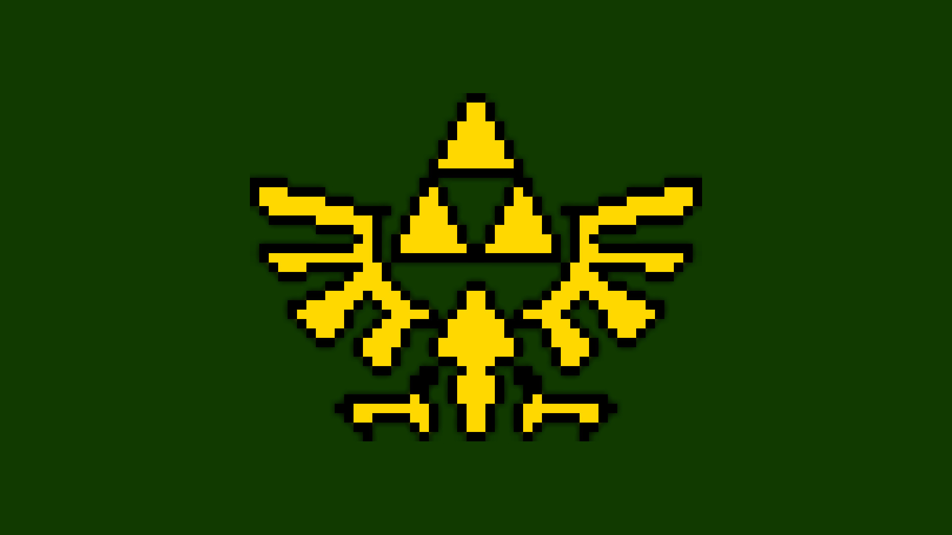 pixel art, Pixels, Triforce, The Legend of Zelda Wallpaper