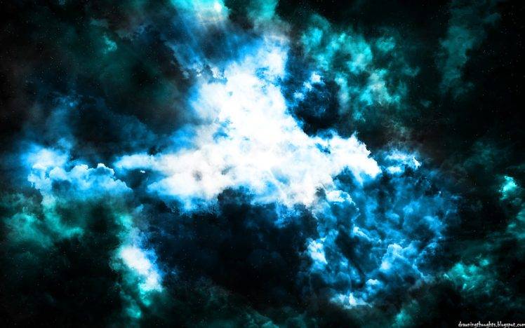 clouds, Nebula, Galaxy, Abstract, Space art, Space, Digital art HD Wallpaper Desktop Background