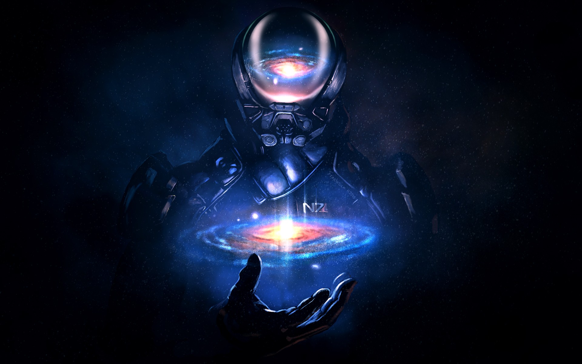Mass Effect: Andromeda, Mass Effect, N7, Fan art, Video games Wallpaper