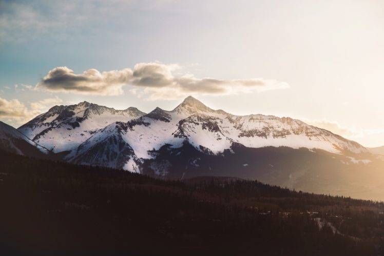 nature, Snow, Trees, Mountains HD Wallpaper Desktop Background