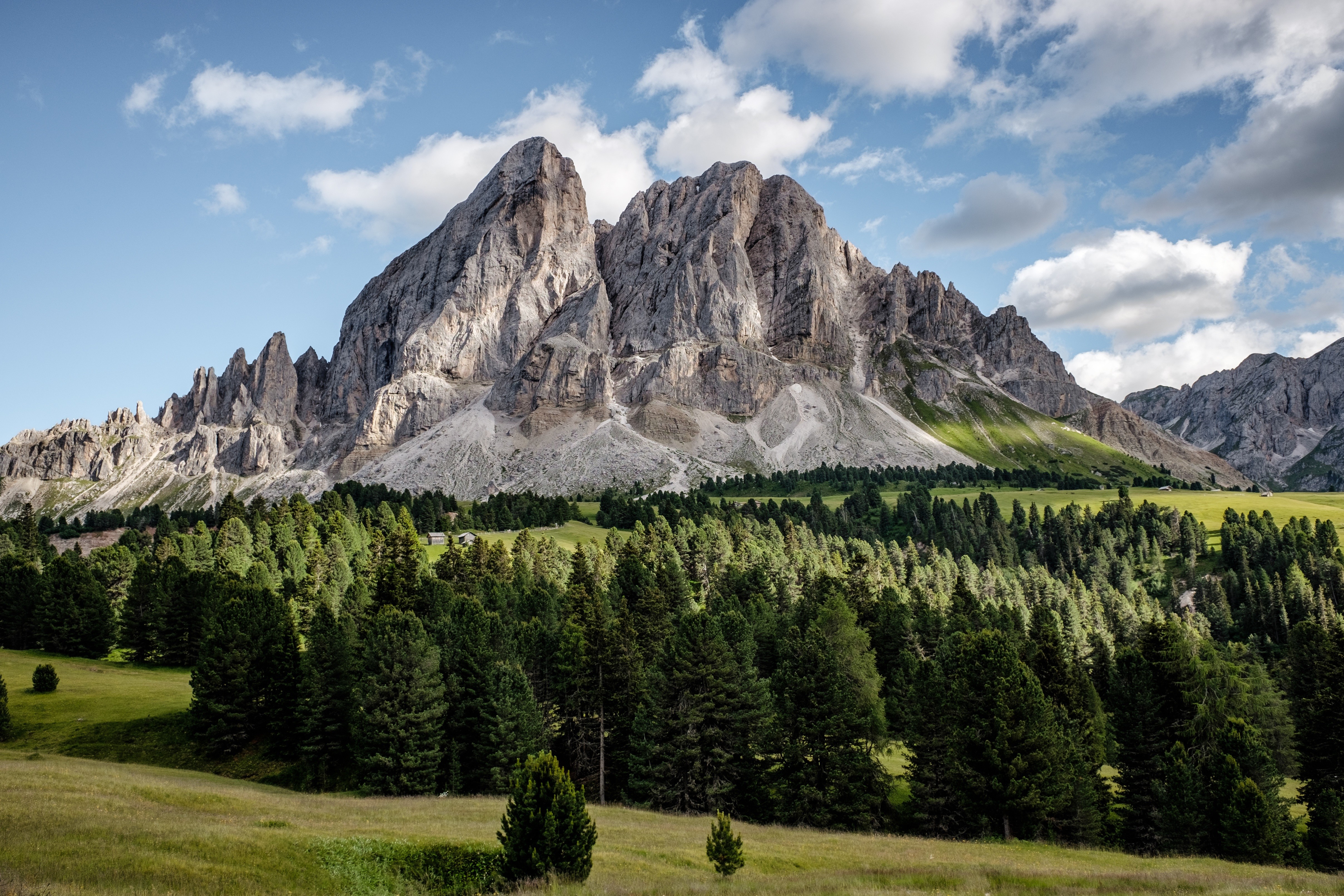 nature, Trees, Mountains, Italy, Peitlerkofel Mountain, South tyrol Wallpaper